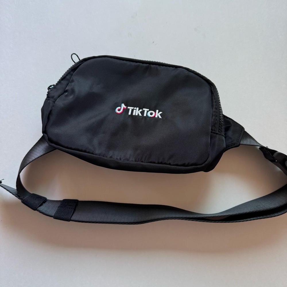 TikTok Black Logo Waist Bag
